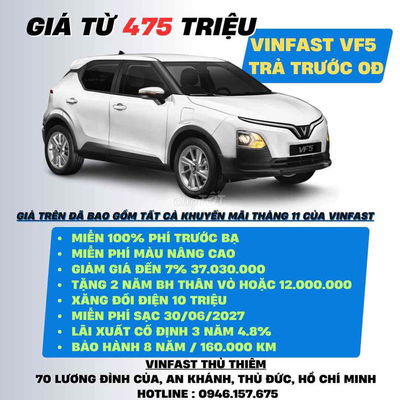 VinFast VF5 Plus - Mua xe 0Đ vay 100%
