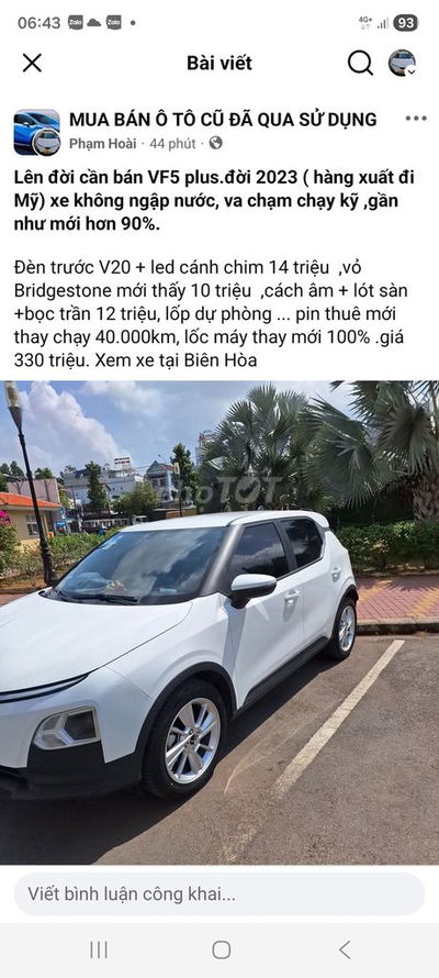 VinFast VF5 Plus 2023 Trắng Đã qua sử dụng