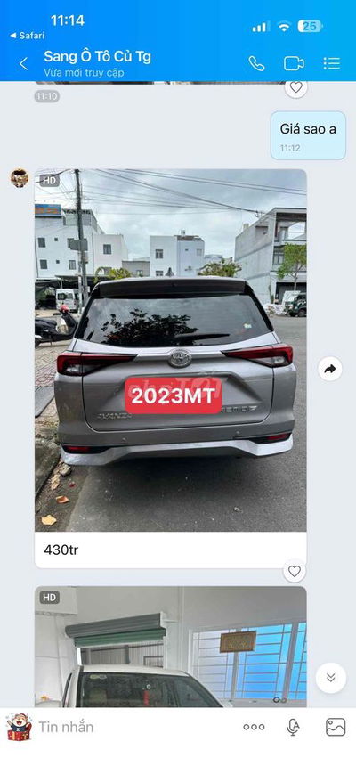 Toyota Avanza 2023 Bạc 7 chỗ