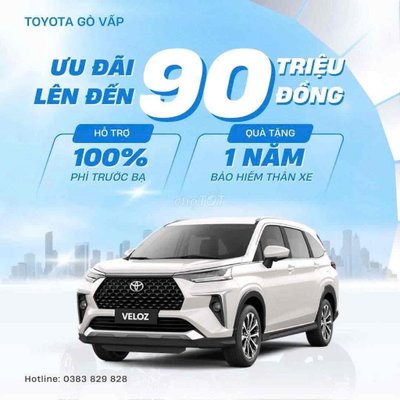 Toyota Veloz -Hỗ Trợ 100% LPTB - Trả Trước 0 Đồng