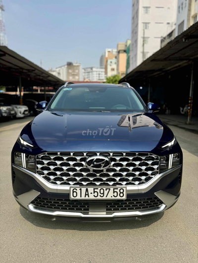 Huyndai Santafe dầu Premium sx 2023 xanh Cavansite