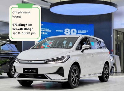 Xe điện BYD M6 Trắng