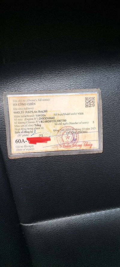 Toyota Vios 2020 1.5 MT 290000 km Trắng