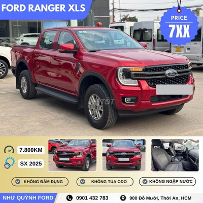 Ford Ranger XLS 2025 4X2 Đỏ 7.777 km