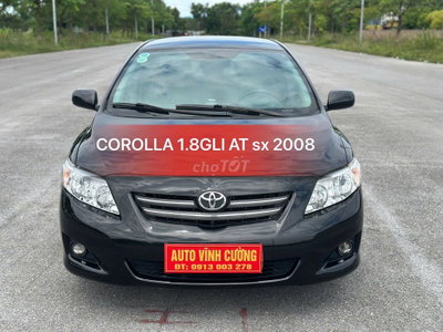 Toyota Corolla 2008 1.8GLI AT Đen