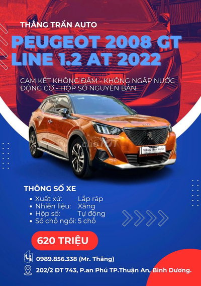 Peugeot 2008 GT Line 1.2Turbo Sản xuất: 2022