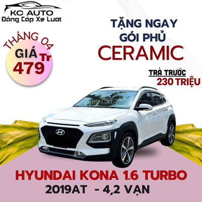Hyundai Kona 2019 1.6 Turbo Trắng 42000 km