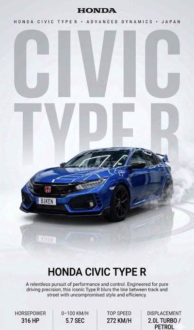 Honda Civic 2017 Type R Xanh