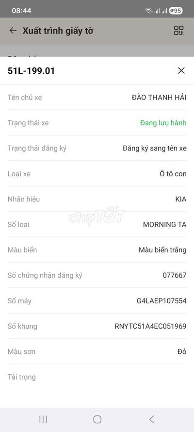 KIA Morning 2014 Đỏ