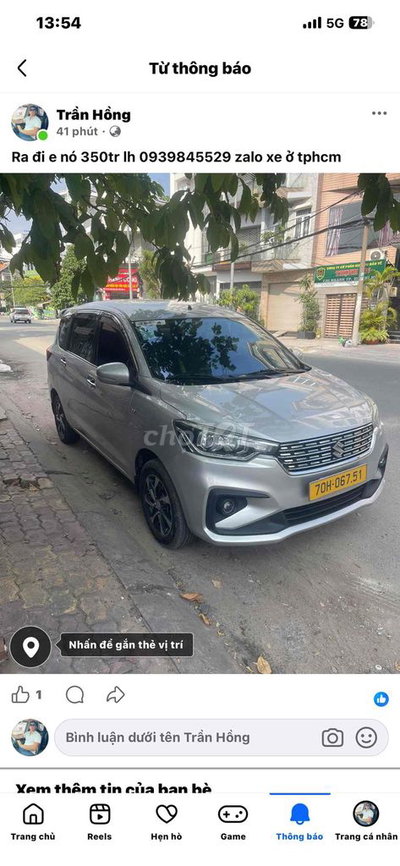 Suzuki Ertiga 2020 AT Bạc 124333 km