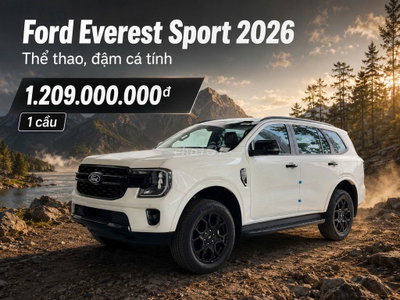Ford Everest Sport Trắng Mới 100%