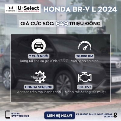 Honda BR-V L 2024 Xám 28.000 km