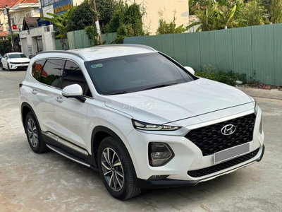 Hyundai Santafe máy dầu model 2021 màu trắng