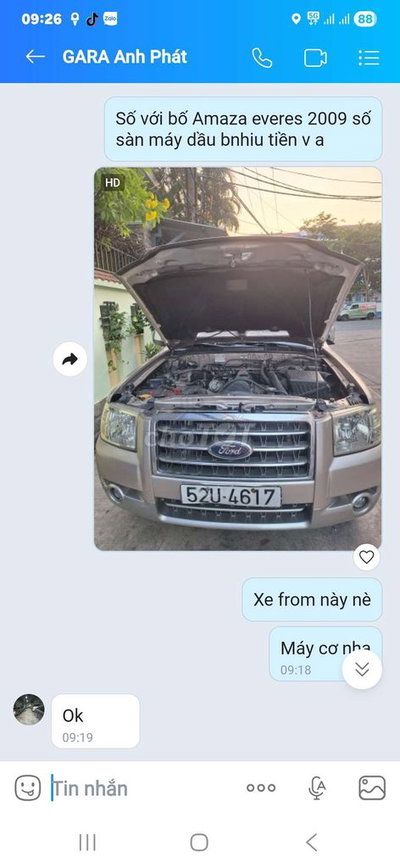 Ford Everest 2009 Số sàn 83000 km
