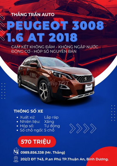 Peugeot 3008 2018 1.6AL 90.000km