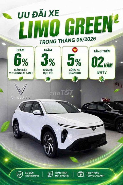 Xe điện VinFast Limo Green 2026 Trắng