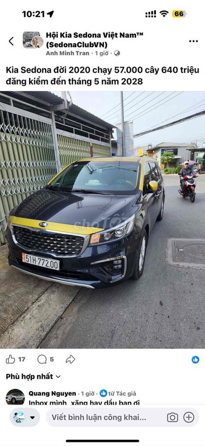 Kia Sedona 2020 57.000 km Đen vàng