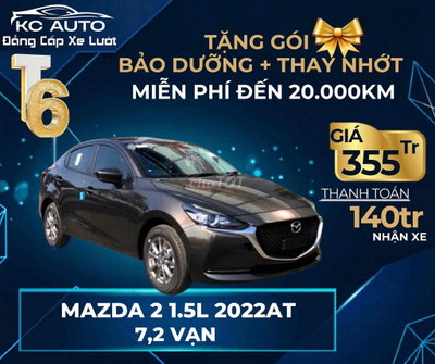 Mazda 2 1.5L AT 2022 7,2 vạn km Xám
