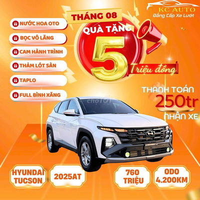 Hyundai Tucson 2025 2.0 Xăng Tiêu chuẩn - 4200 km