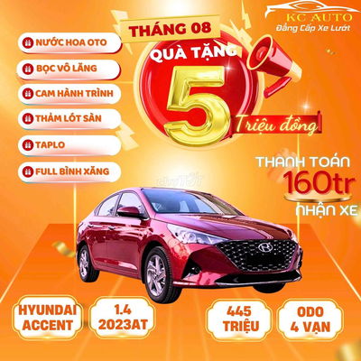 Hyundai Accent 2023 1.4 AT - 41000 km - giá 445tr