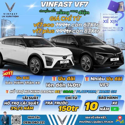 VF7 ECO + PLUS sẵn xe-LS 3%- nhiều ưu đãi quà tặng