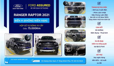 Ford Ranger 2021 Raptor 4x4 AT - 75000 km