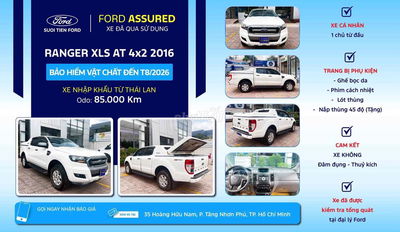 Ford Ranger 2016 XLS 2.2 4x2 AT - 85000 km