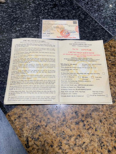 Toyota inova 2019 , số sản