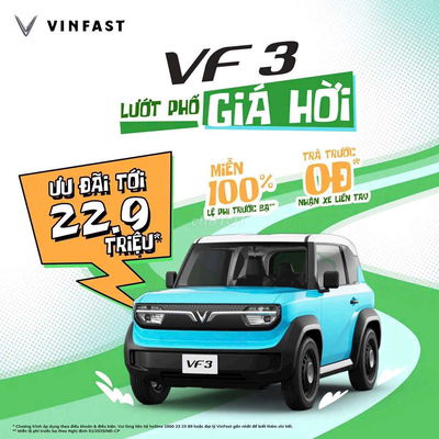 Chỉ còn 10 ngày VF3 giá lăn bánh chỉ từ 275tr