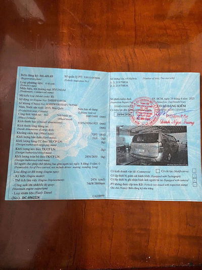 Cần bán xe huyndai h1 2015