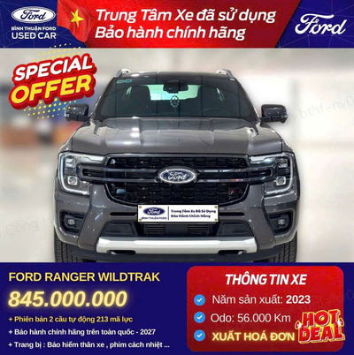 Ford Ranger Wildtrak 2023 Xám 56.000 Km