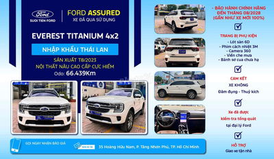 Ford Everest 2023 Titanium 2.0L 4x2 AT - 66439 km