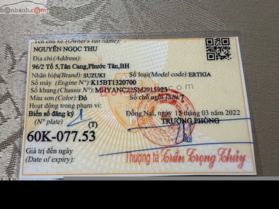 Xe Suzuki Ertiga Limited 1.5 AT 2021