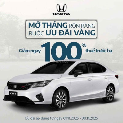 Honda City ưu đãi 1oo% thuê' trước bạ